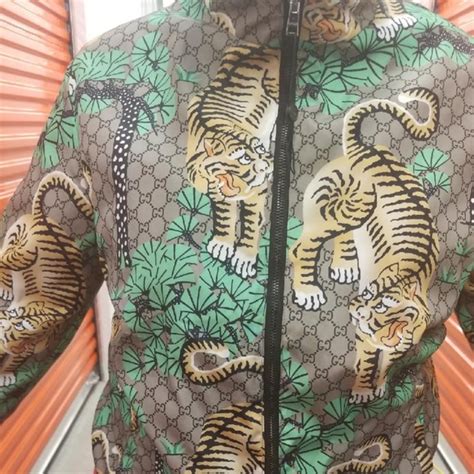 gucci bengal jacket replica|gucci nylon canvas jacket.